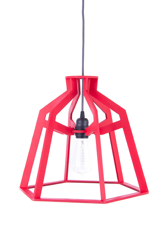 Kolorowa lampa ze sklejki do SALONU wisząca smxdsgn