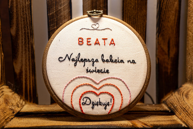 Akcesoria pozostałe Haftowany prezent dla BABCI/DZIADKA