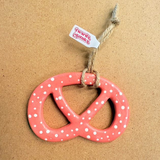 ozdoby choinkowe Ceramiczna zawieszka na choinkę Precel