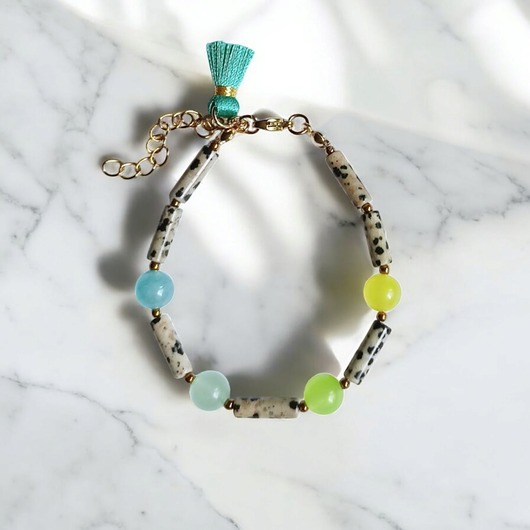 bransoletki z kamieni naturalnych Bransoletka : summer JASPER collection : jaspis i jadeit