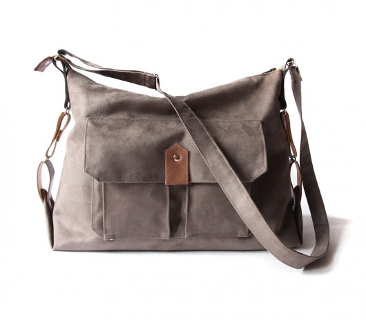 torby XXL torba -brown&leather&stripes-