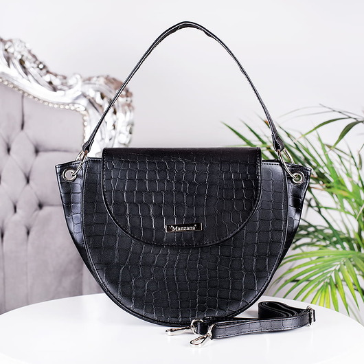 torby na ramię Duża Listonoszka skóra krokodyla od Manzana