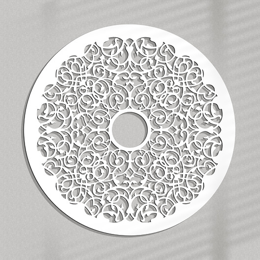 AŻUROWA DEKORACJA ŚCIENNA, ARABESQUE 60 cm ORNAMENTI