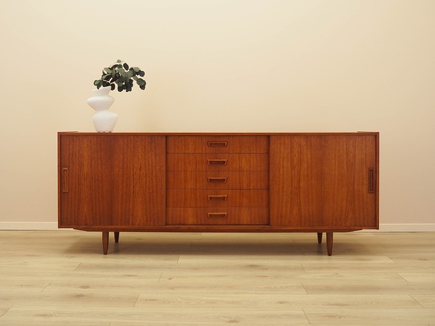 komody Sideboard tekowy, duński design, lata 70, producent: Vemb M