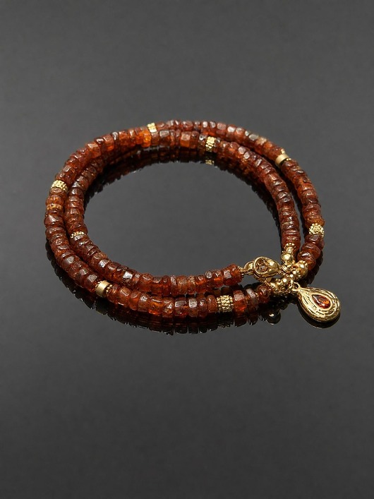 chokery Granaty /hessonit/ vol. 18 - choker - Szlachetna kolekcja