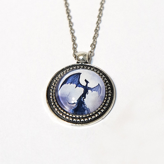 wisiory Medalion, naszyjnik - Smok cienia - 2 cm