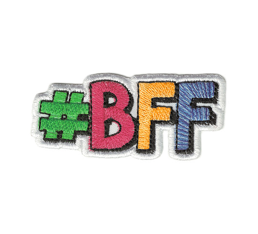 naszywki na ubrania Naszywka naprasowanka #BFF termoprzylepna haftowana 8,5x3,8m