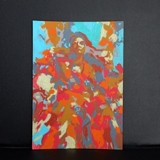 obrazy Kobieta - woskowa pastela A4