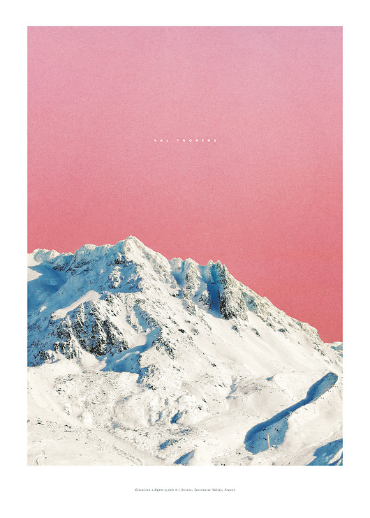 plakaty Plakat Val Thorens  French Alps   Mountain Collage