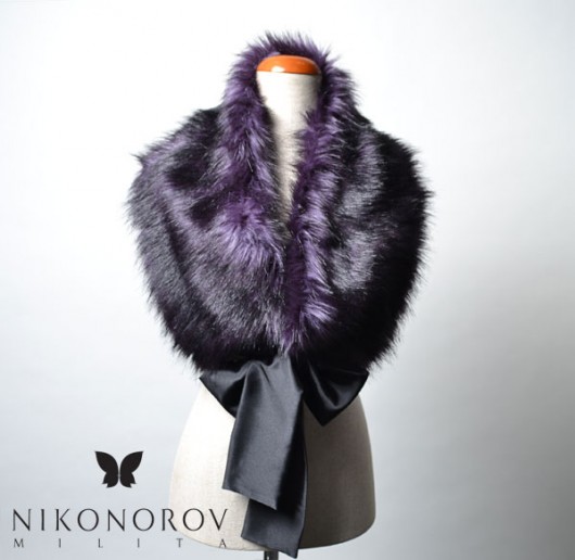 Luksusowy, futrzany kołnierz XL milita nikonorov