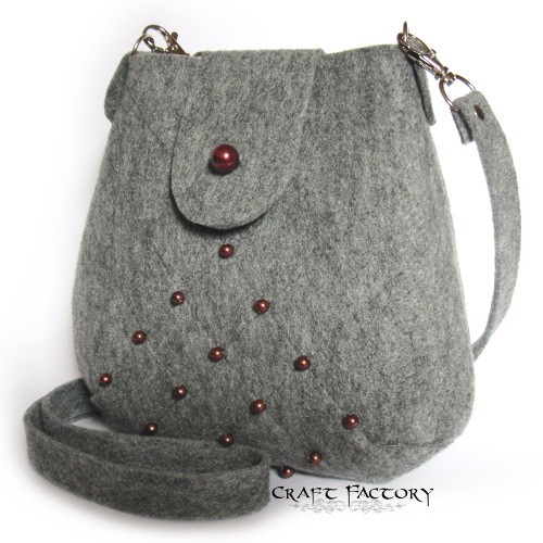 Cinnamon Cherry Chequered - torebka na ramię Craft Factory
