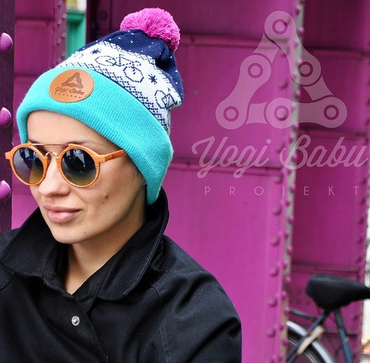 beanie pompom bike* mint * YOGI BABU PROJEKT yogi babu projekt