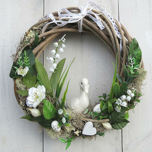 wianki wielkanocne Wianek wielkanocny z gąską