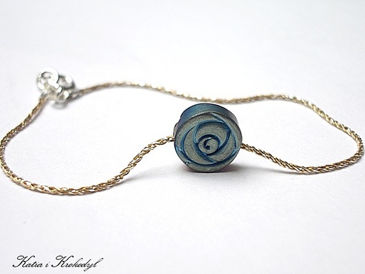 Rosa light blue mat - bransoletka Katia i krokodyl