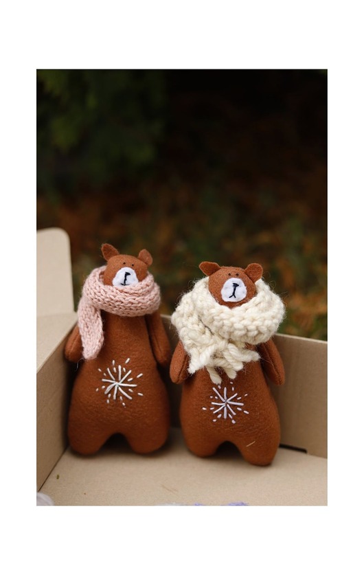 misie i maskotki Zestaw misiów w szalikach