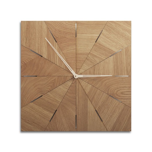 Kwadratowy zegar drewniany do salonu 30 x 30 cm Woolights