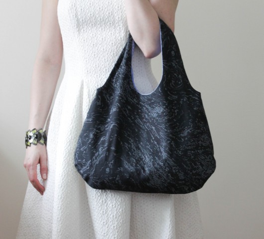 Eko torba na zakupy MINI DARK WATER longredthread