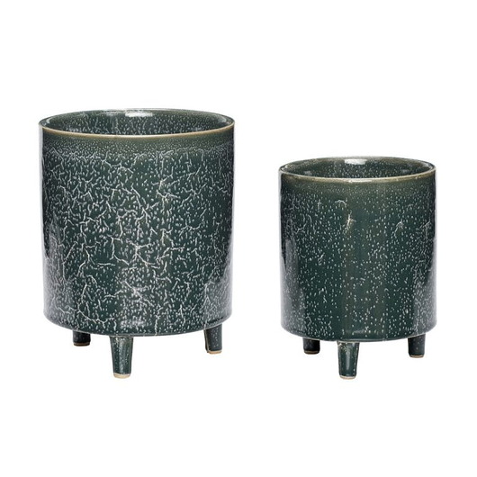 doniczki Doniczki 2 szt. zielone 14xh19, 18xh24cm
