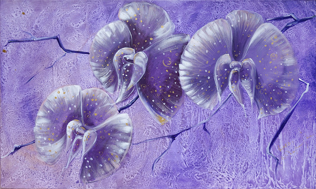 grafiki i ilustracje Orchidea fioletowa