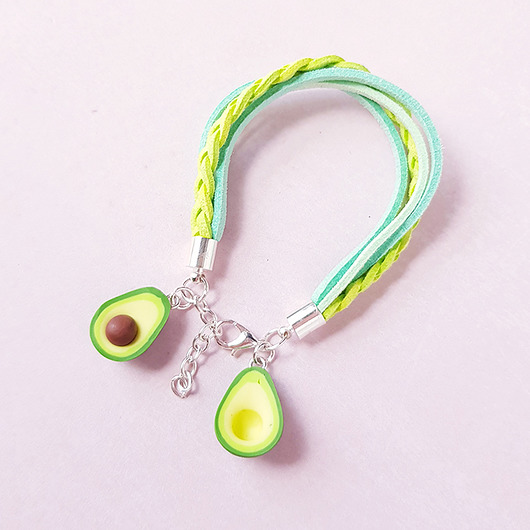 bransoletka awokado da dziecka 5-9 lat fimo Lemon Lovely