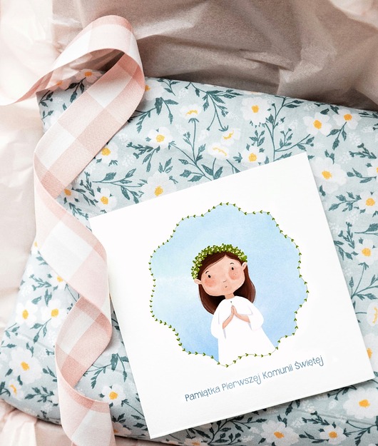 kartki na komunię Kartka Komunijna dziewczynka I