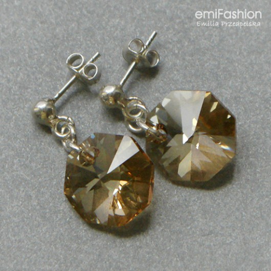 kryształ Swarovski Octagon Golden Shadow MAREMI Jewelry