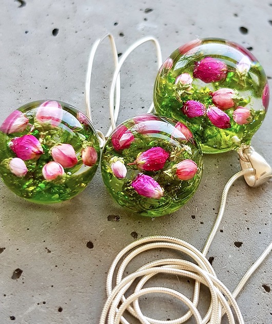 zestaw-wrzos z mchem Grol Jewellery