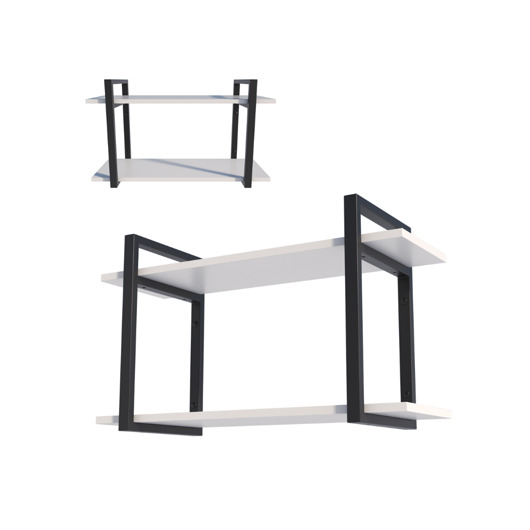 regały i półki Półka Wiszaca na Ścianę Biała Loft do Salonu Regał Nowoczesna 80 cm