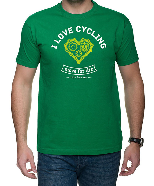 t-shirty męskie Koszulka T-SHIRT.  I love cycling