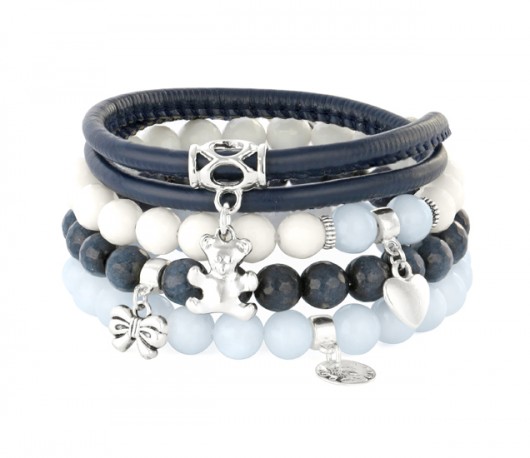 Navy blue, light blue, white set. Lavoga