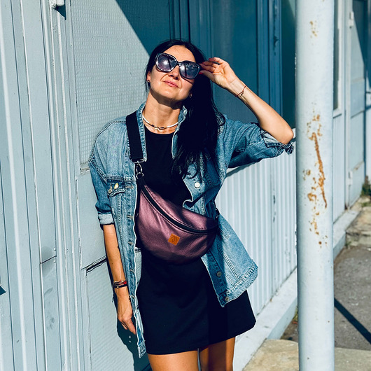 saszetka nerka Nerka / torebka Mili Belt Bag L - metaliczny fiolet