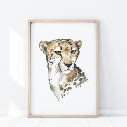 obrazy i plakaty do pokoju dziecięcego PLAKAT GEPARD P334