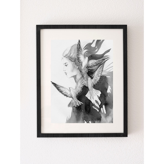 Chwila, autorski plakat, sygnowany Anna Polońska