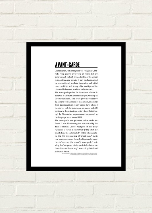 Avant-Garde Plakat GAU Home