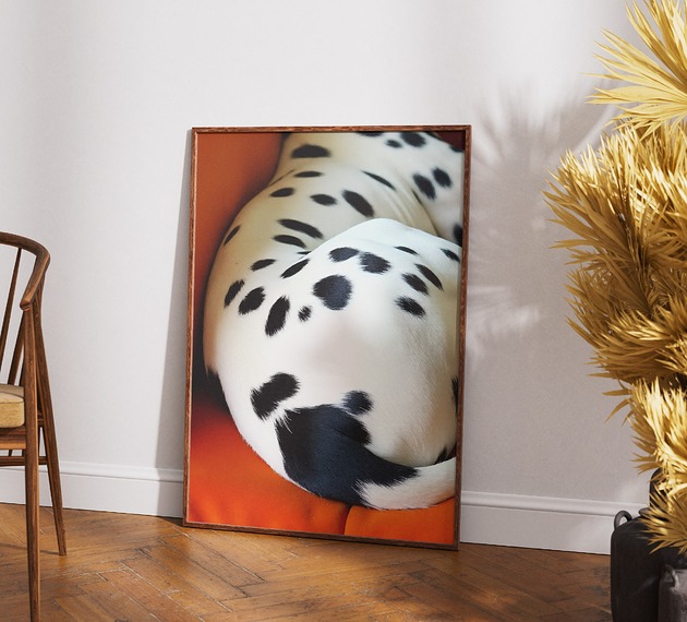 plakaty Plakat Dupka Dalmatyńczyk - Minimalistyczny pies