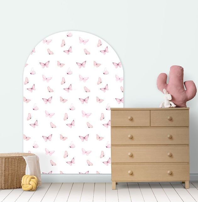 naklejki ścienne do pokoju dziecka Naklejka na ścianę - łuk w motyle