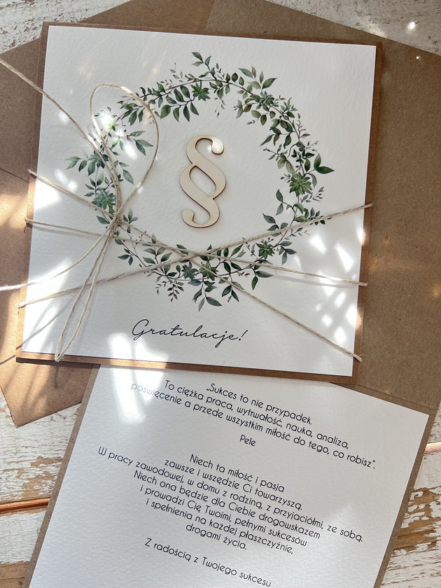 kartki scrapbooking Ręcznie robiona kartka gratulacje z okazji uzyskania absolutorium