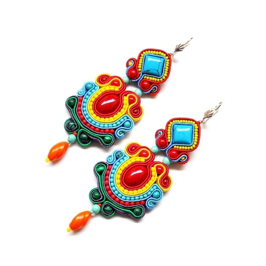 kolczyki soutache Sutaszowe kolczyki PUEBLA