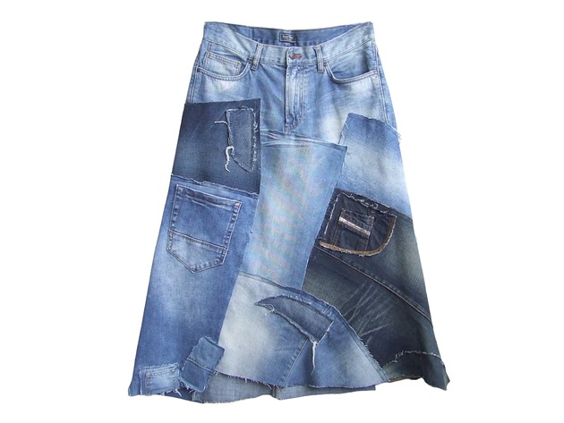 spódnice maxi Długa jeansowa spódnica AP005