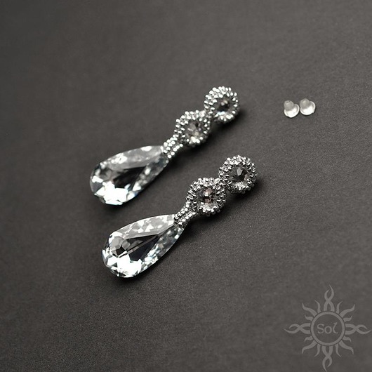 kolczyki swarovski Crystal cometa, kolczyki z kryształami Swarovski