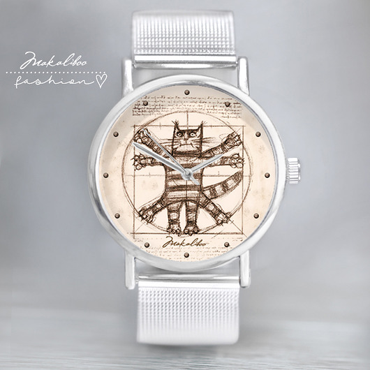 Zegarek kot Da Vinci + box Makaliboo