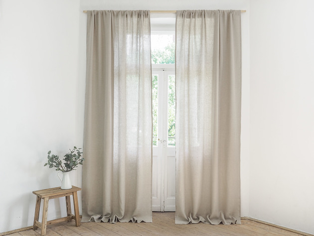 Zasłona z tunelem  NATURAL so linen!