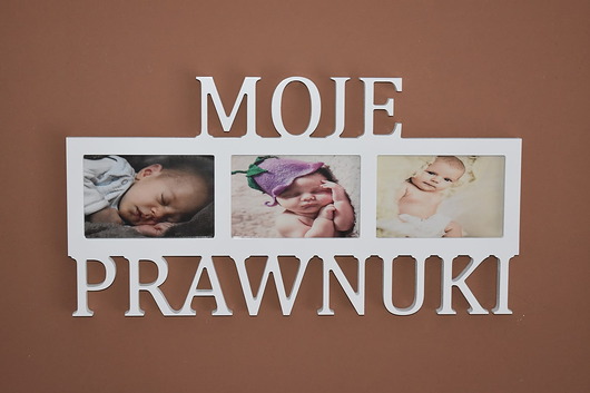 ramki na zdjęcia Multirama ramka na zdjęcia z napisem Moje Prawnuki mdf  3 zdjęcia