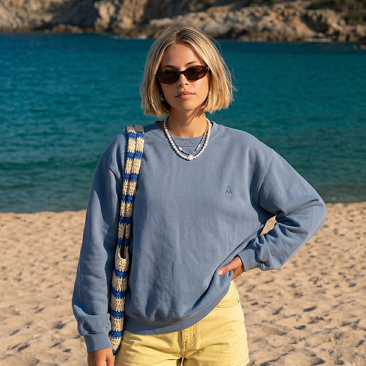 bluza bez kaptura damska Bluza Ocean Tide Longsleeve UNISEX