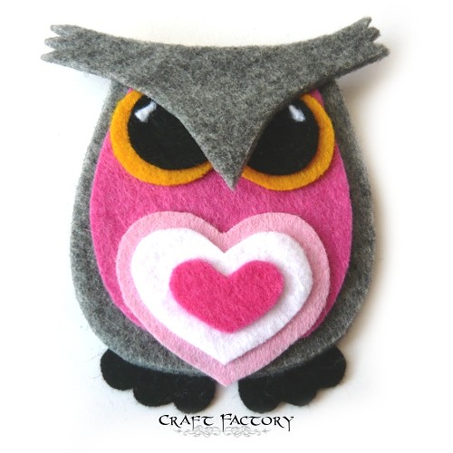 Owlastic Love - broszka Craft Factory