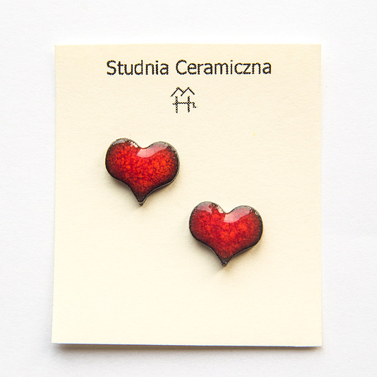 kolczyki ceramiczne Kolczyki ceramiczne serca 11mm