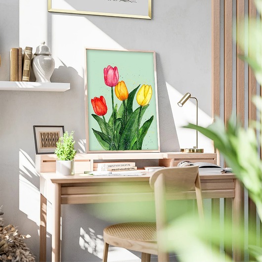 grafiki i ilustracje Tulipany
