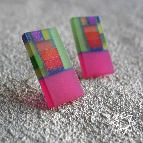 ECO MOSAIC- kolczyki z recyklingu KOS jewellery