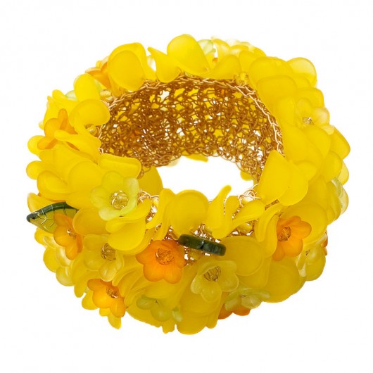 Bransoletka "Flower Power  Yellow" HERSTORY Design