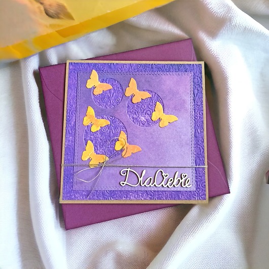 kartki scrapbooking Dla Ciebie : motylki :: fiolet.